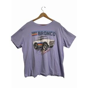 Ford Bronco Sunset Graphic T Shirt‎ Purple XL Short Sleeve Cotton Licensed